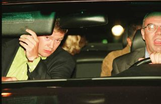 Trevor Rees Jones (left) and Henri Paul (right) pictured through the windscreen shortly before the crash