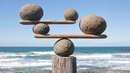 Rocks balancing precariously