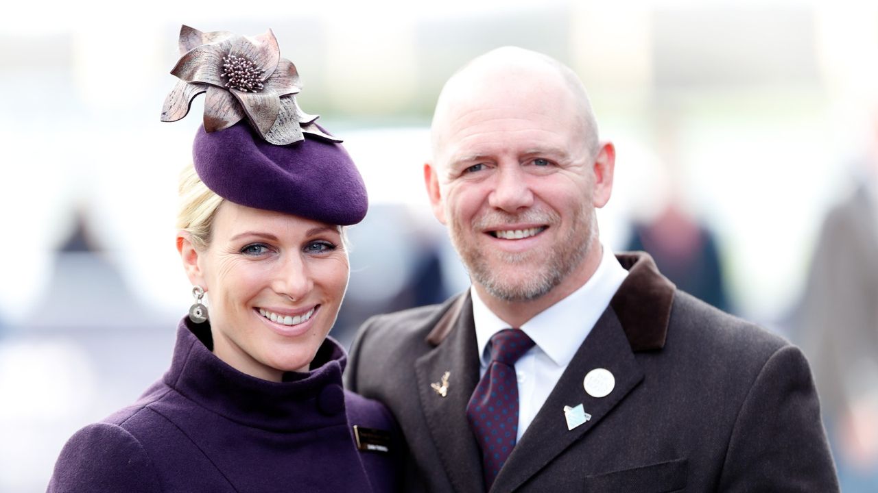 Zara Tindall and Mike Tindall attend day 4 &#039;Gold Cup Day&#039; of the Cheltenham Festival 2020 at Cheltenham Racecourse on March 13, 2020 in Cheltenham, England.