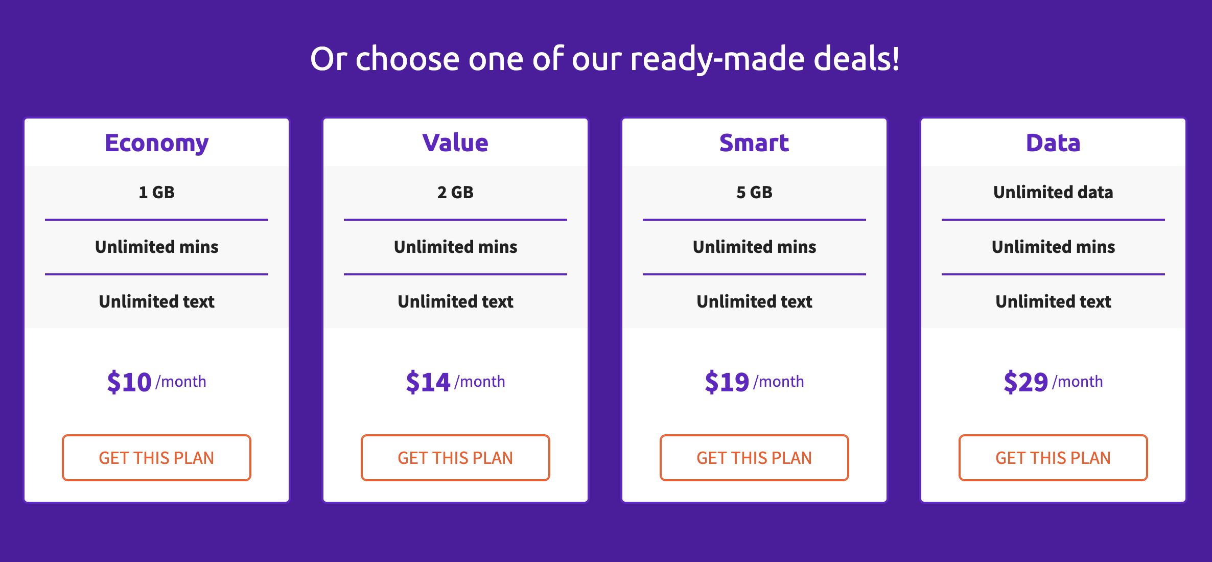 Tello plan suggestions updated July 2022