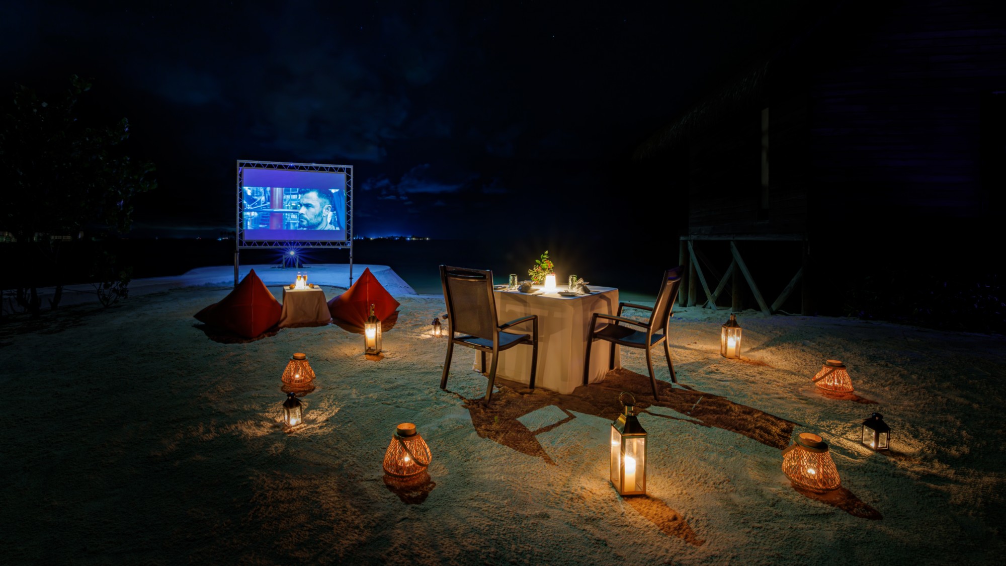 Cinema experience on the beach