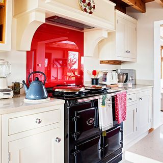 range cooker with french farmhouse hood