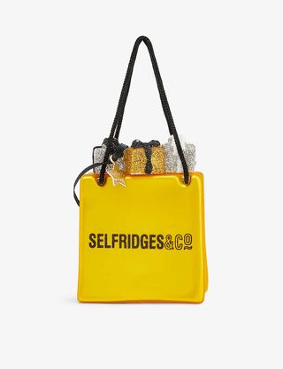 Yellow Selfridges bag Christmas decoratio