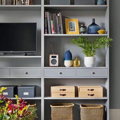 Grey living room accent wall ideas – go from drab to fab | Ideal Home