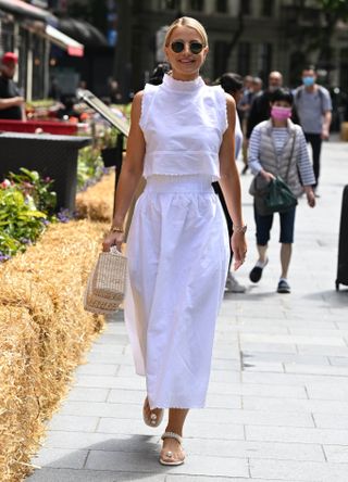 Vogue Williams with basket bag