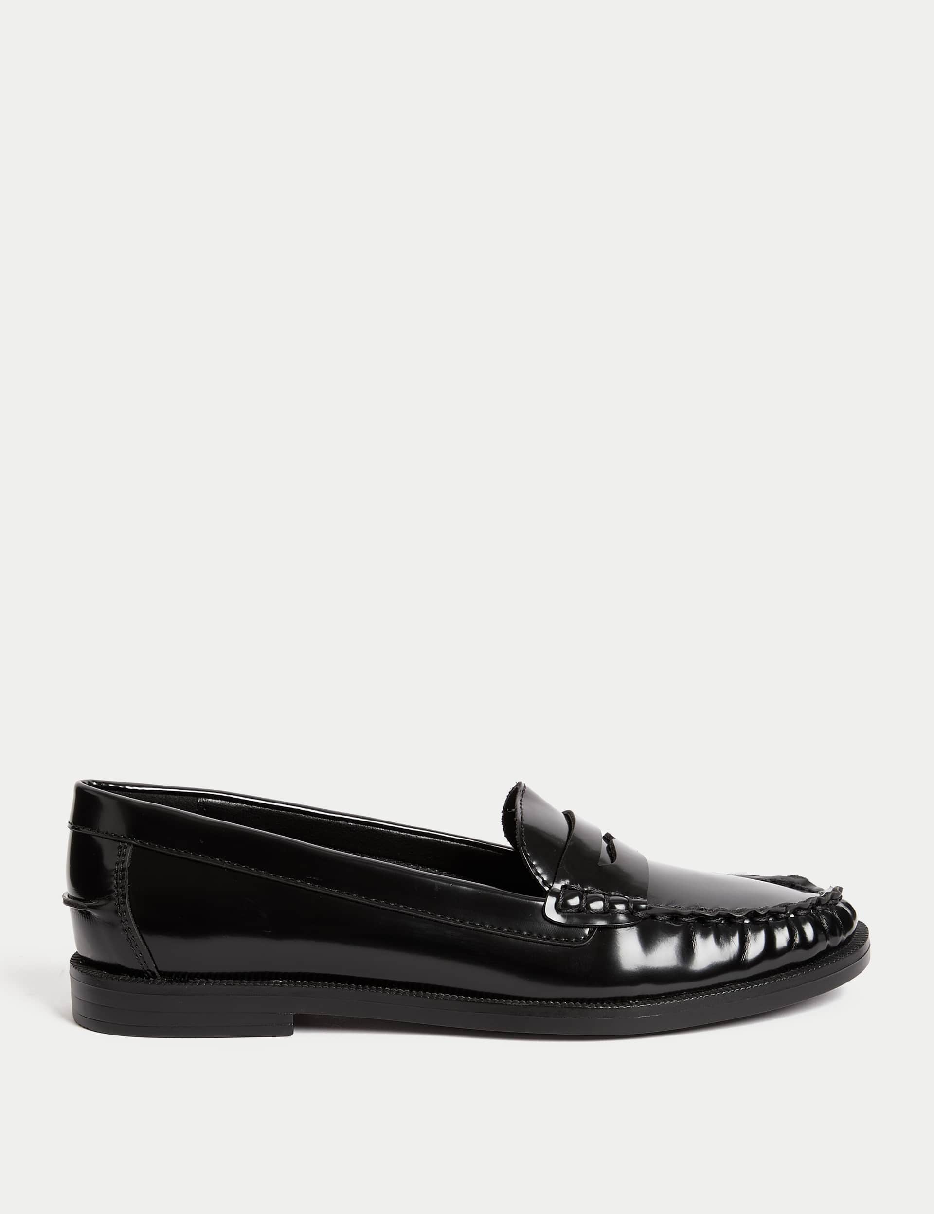 Patent Flat Penny Loafers