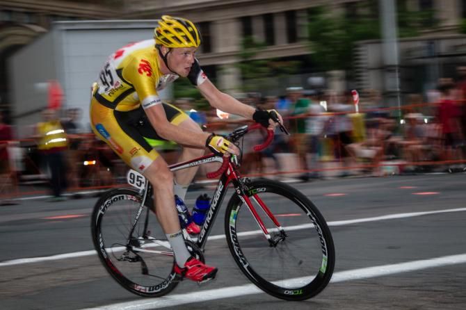 Stef VanZummeren (Team3M) launches off the front.