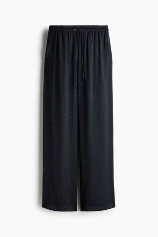 Wide-Leg Drawstring Pants