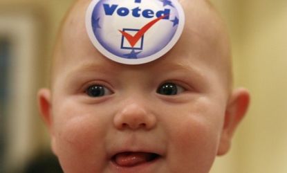 While this six-month-old did not actually cast a ballot, Jonathan Bernstein at the New Republic, says a true democracy would allow babies and children to vote.