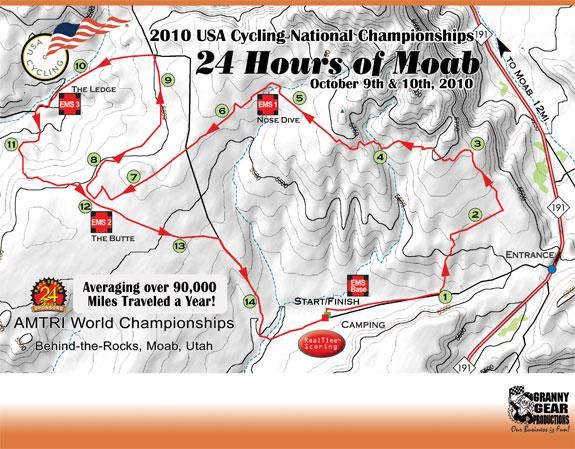 2010 24 Hours of Moab course map