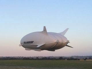 The Airlander 10, the world's largest aircraft, made its first flight on Aug. 17, 2016.