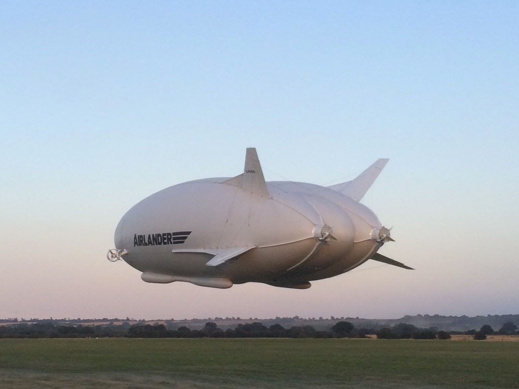 The Airlander 10, the world&#039;s largest aircraft, made its first flight on Aug. 17, 2016.