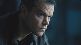 Matt Damon looking determined as Jason Bourne