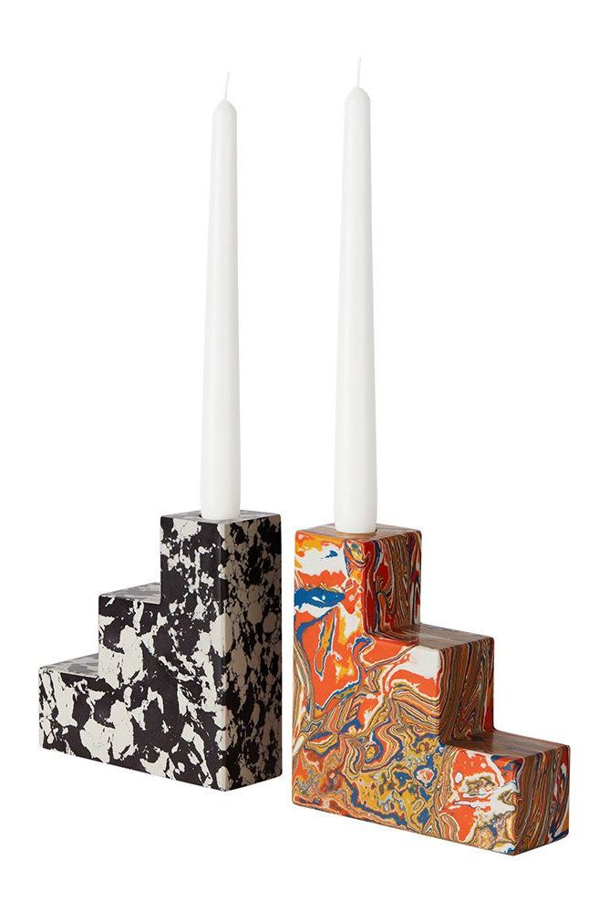 Tom Dixen Swirl Stepped Bookends: Set of 2