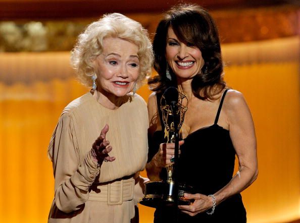 Agnes Nixon with Susan Lucci.