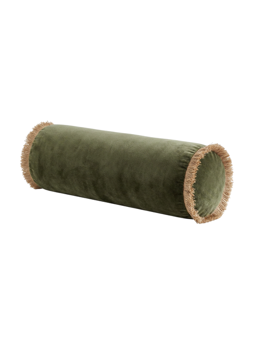 Everywhere Velvet With Fringe Bolster