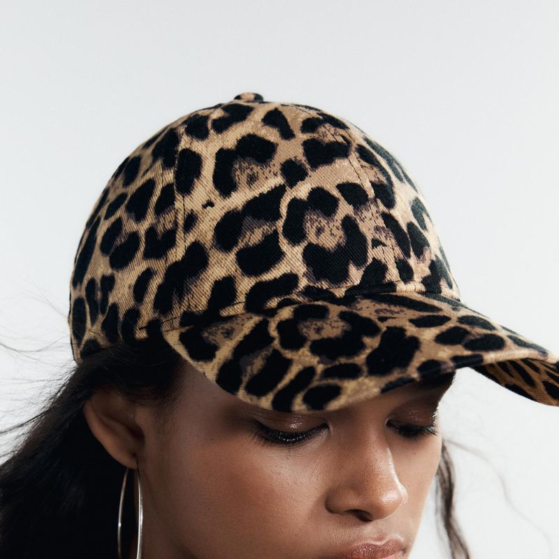 Zara, Animal Print Twill Cap