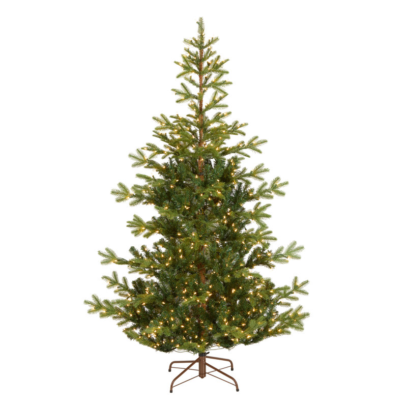 The Holiday Aisle® Norwegian Spruce Tree With Clear Lights & Reviews | Wayfair
