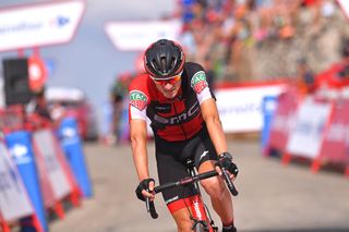 Tejay van Garderen at the finish of stage 14 of the Vuelta a España