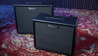 Two of Blackstar's new Artist FR amps, sitting on a carpet