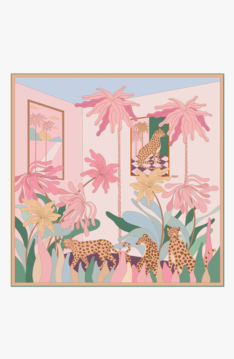 Double Sided Silk Scarf of Indoor Forest