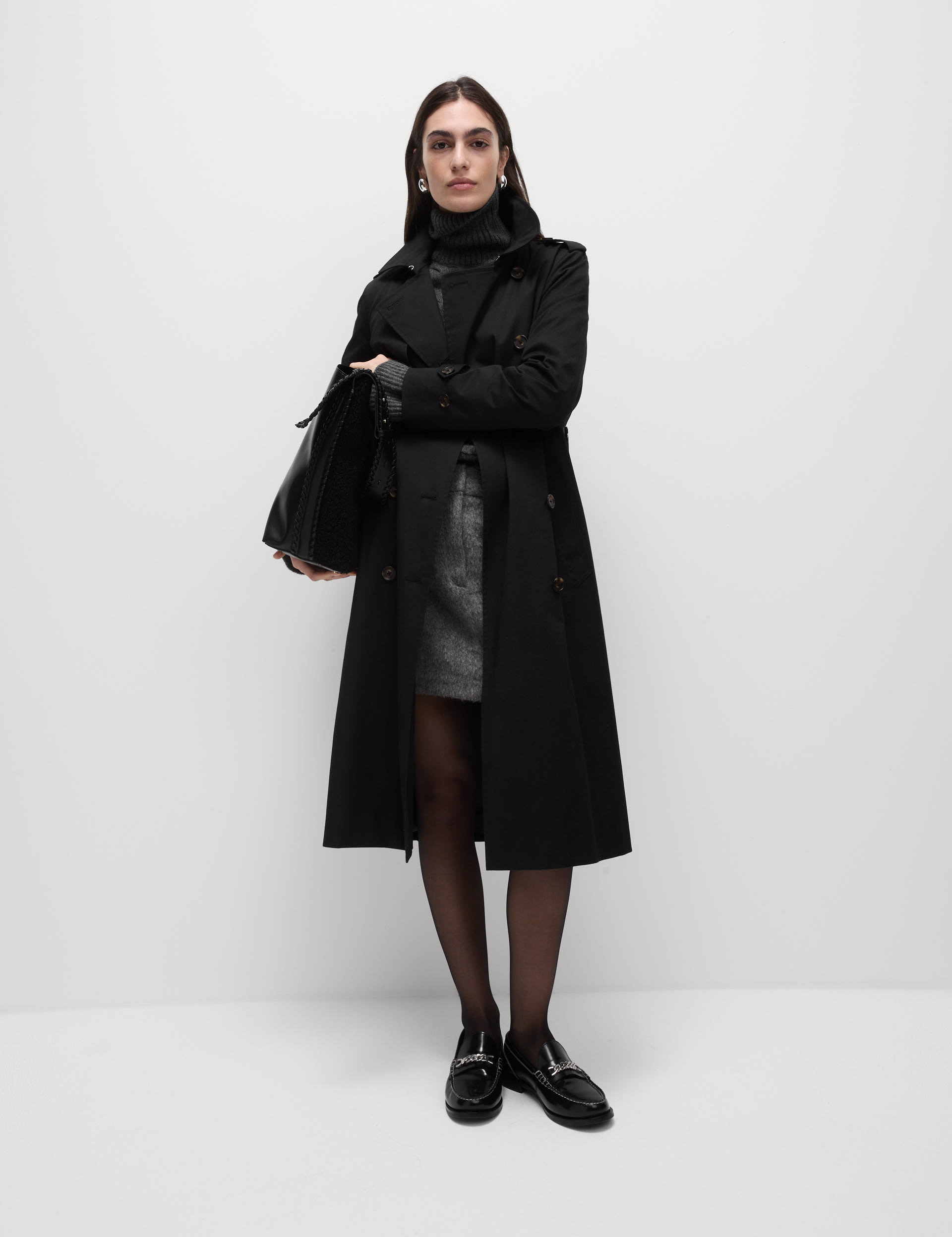 Cotton Rich Belted Longline Trench Coat