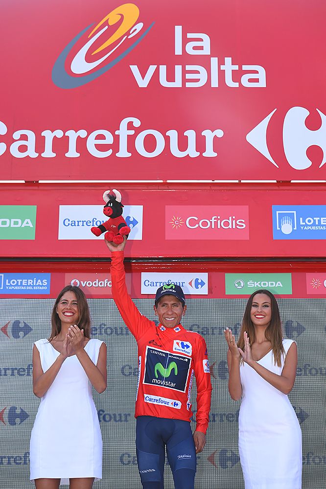 Nairo Quintana (Movistar) keeps the leader's jersey after stage 11 at the Vuelta a Espana