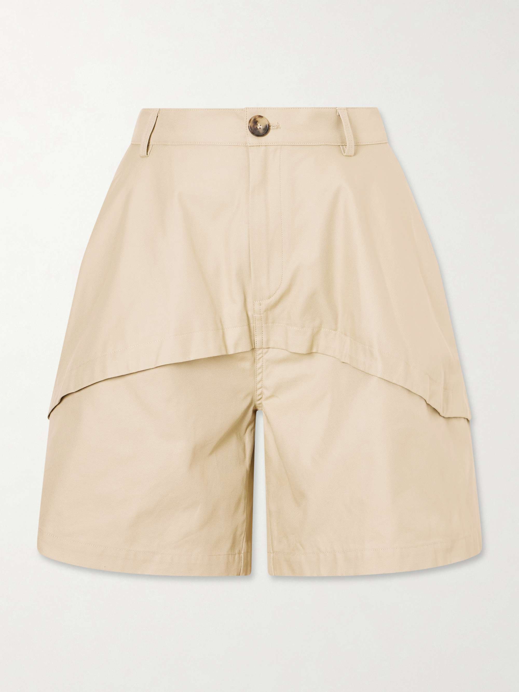 + Paula's Ibiza Paneled Cotton Gabardine Shorts