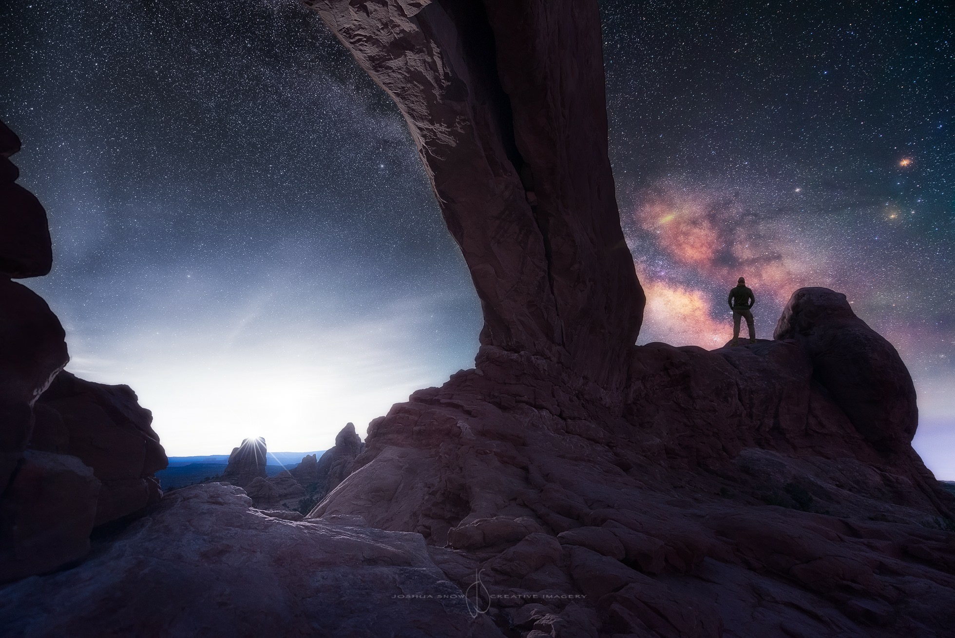 Milky Way and Self-Portrait from Moab