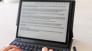 Typing via the keyboard case on the Onyx Boox Tab Ultra C