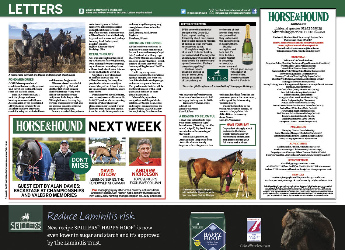 Letters and NWB 23 April 2020