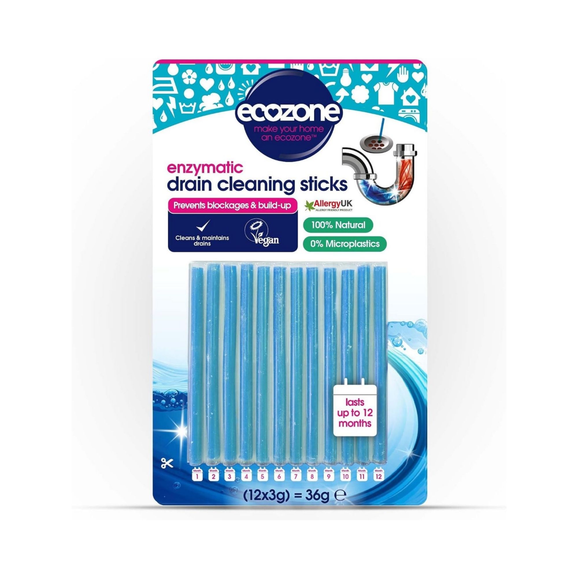 EcoZone Natural Drain Cleaning Sticks