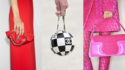 winter 2022 2023 bag trends at Chanel & Valentino