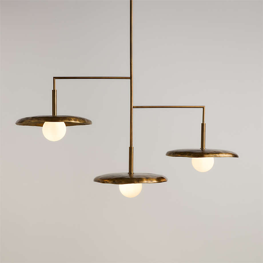 Brigette Romanek x Crate&Barrel brass ceiling light fixture