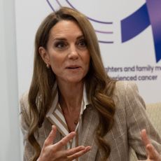 Kate Middleton wears a striped Ralph Lauren shirt to plant a rose at the RHS Wellbeing Garden at Colchester Hospital on July 2, 2025