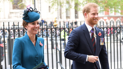 Prince Harry and Kate Middleton attending the 2019 ANZAC Day Service of Commemoration at Westminster Abbey