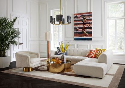 Gold accent outlet pillows living room