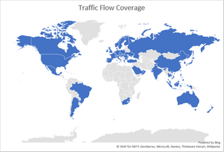 Bing Maps can now show real-time traffic data in 55 countries