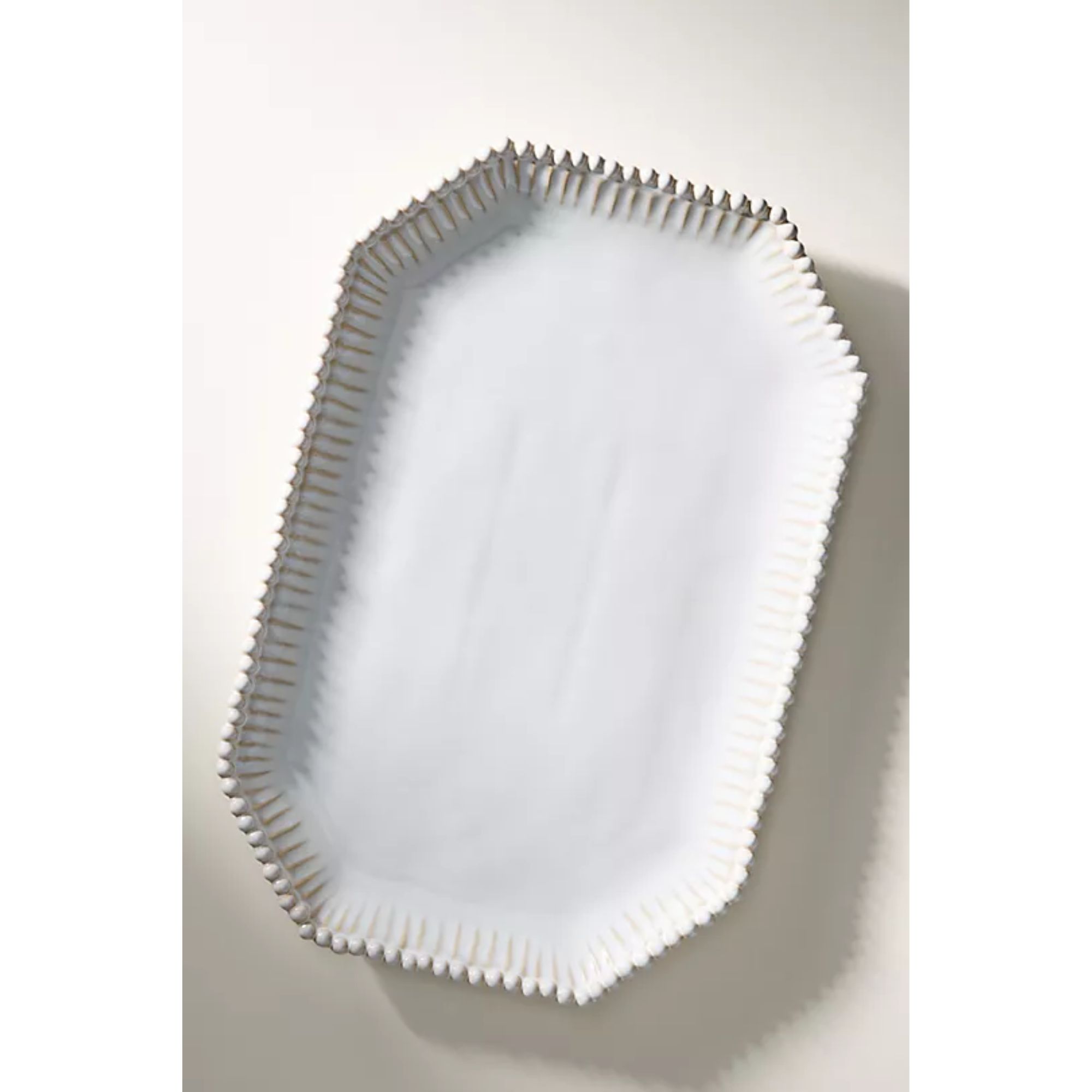 A white stone wear serving platter