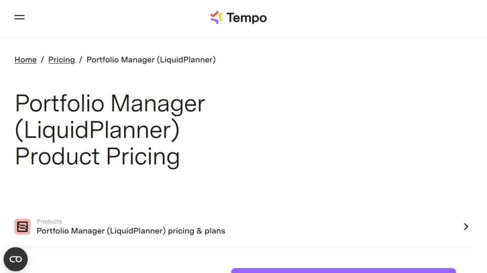 Liquid Planner website screenshot (June 2025).