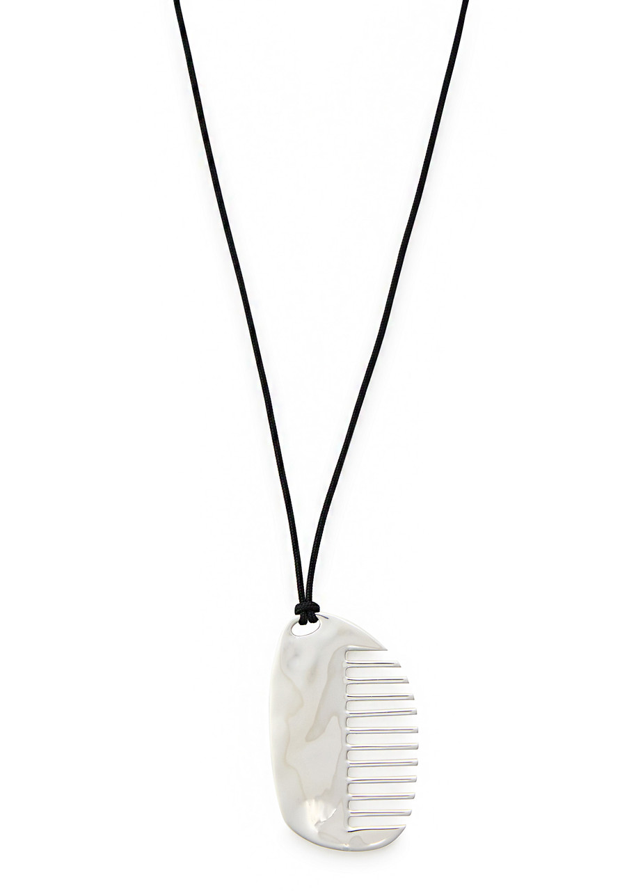 Comb Sterling Silver Cord Necklace