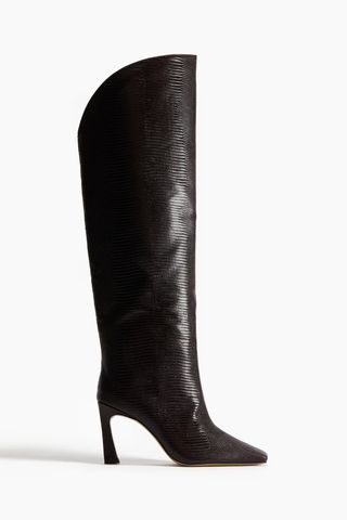 Brown textured H&M boots