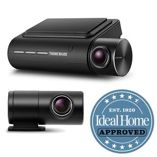Thinkware F800 Pro dash cam with Ideal Home approved logo