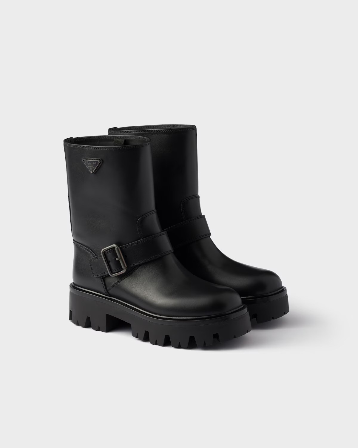 Monolith Leather and Re-Nylon Combat Boots With Pouch