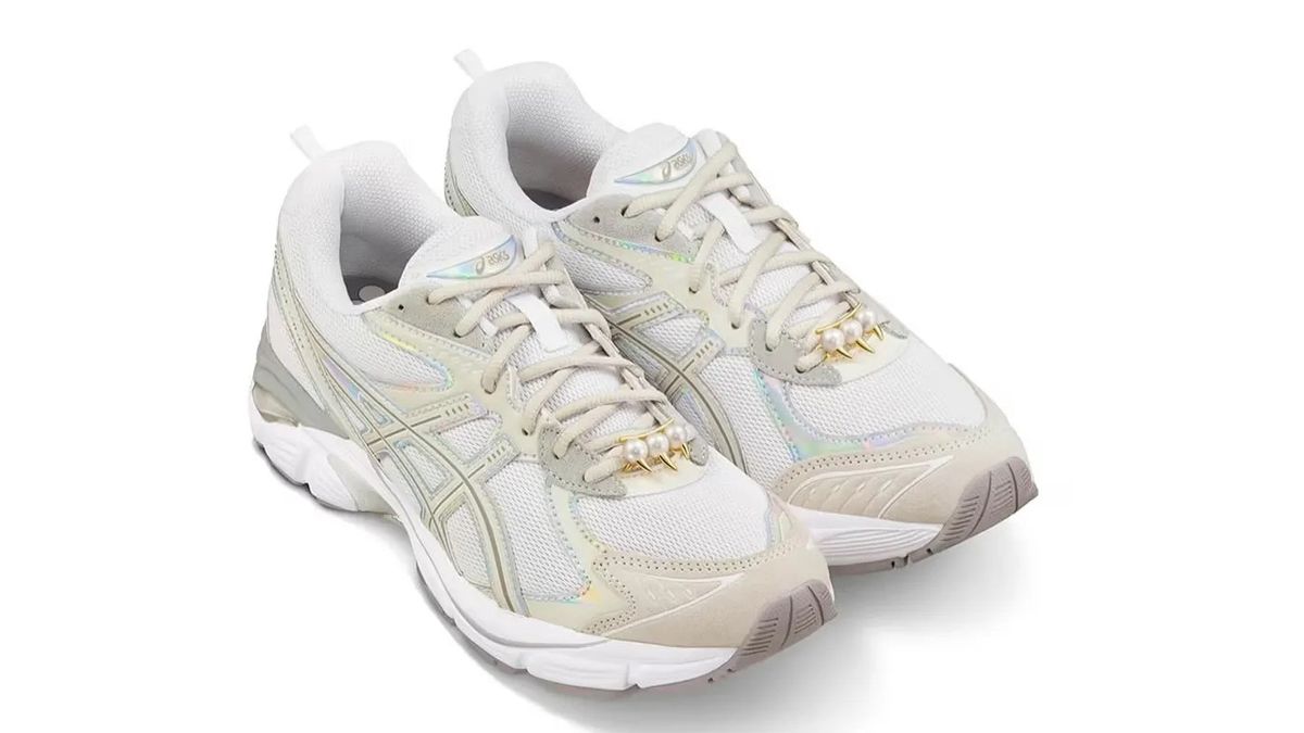 Asics x Tasaki pearl running shoes