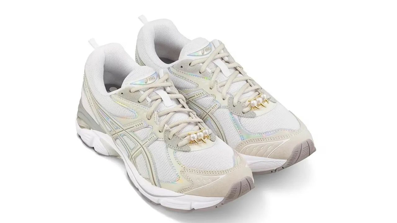 Asics x Tasaki pearl running shoes