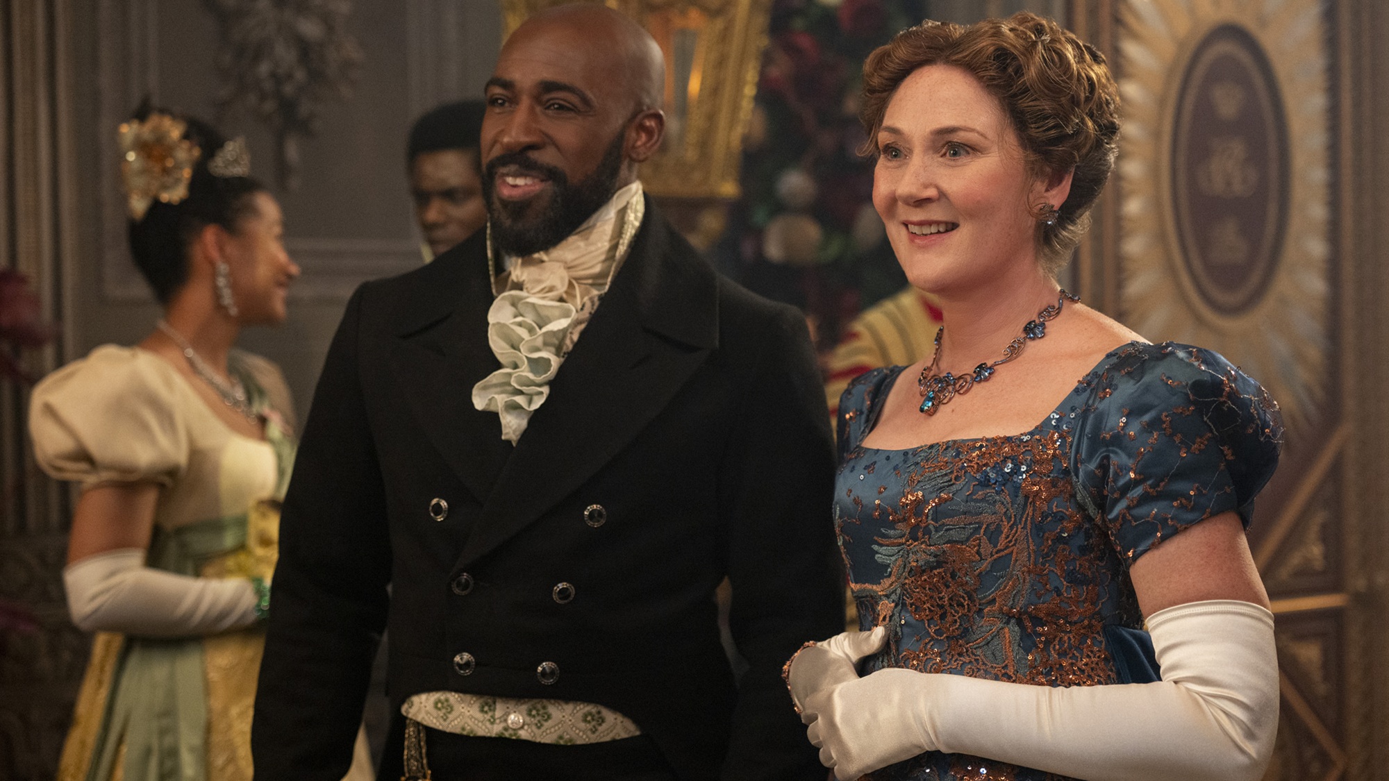 Daniel Francis as Lord Anderson, Ruth Gemmell as Lady Violet Bridgerton in episode 408 of Bridgerton