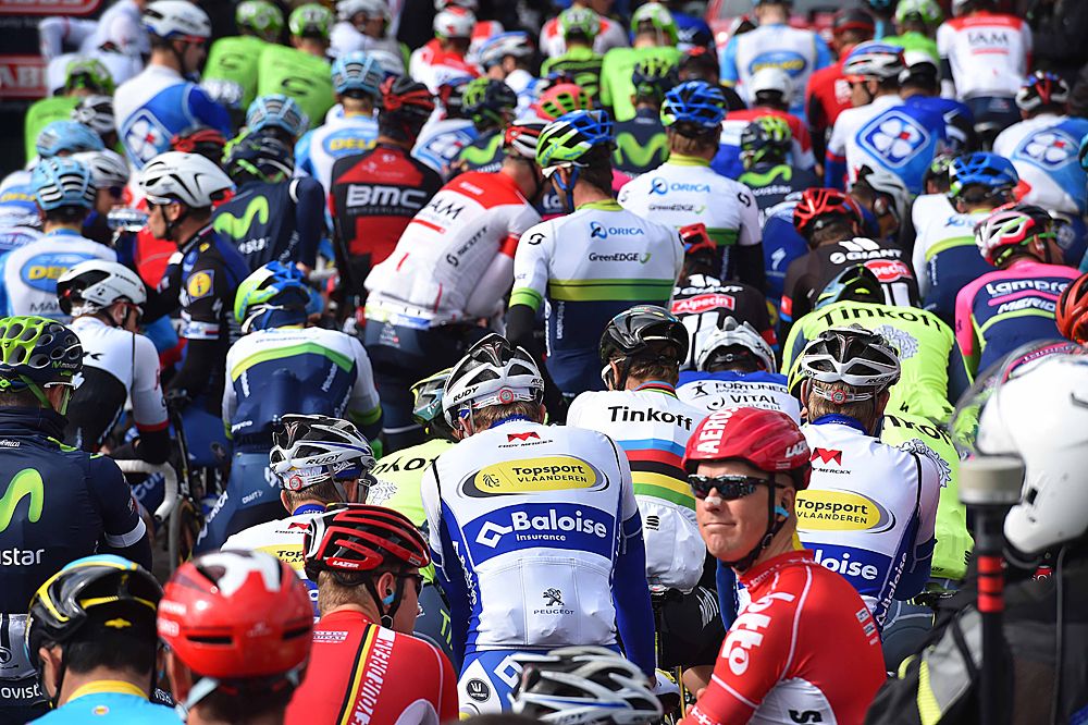 The field assembled ahead of Paris-Roubaix