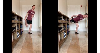 Spartan HIIT home workout: heel to butt with reach