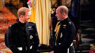 topshot britains prince harry, duke of sussex l and prince harrys brother and best man prince william, duke of cambridge wait in the chapel ahead of his wedding to us actress meghan markle at st georges chapel, windsor castle, in windsor, on may 19, 2018 photo by owen humphreys pool afp photo credit should read owen humphreysafp via getty images